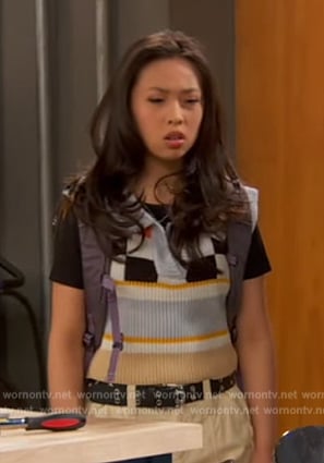 Ivy's mixed print knit vest on Ravens Home