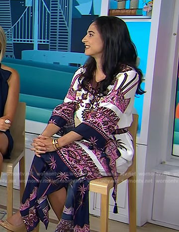 Jacqui Gifford's printed tie waist dress on Today