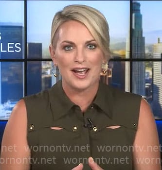 Jamie Yuccas' green shirtdress on CBS Mornings