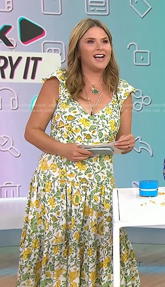 Jenna's white floral ruffle dress on Today
