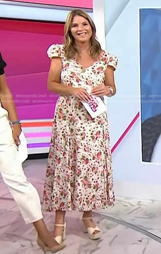 Jenna's white strawberry print dress on Today