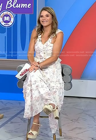 Jenna's white floral ruffle dress on Today