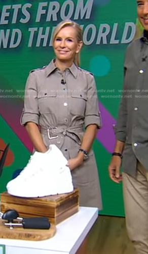 Jennifer's beige utility dress on Good Morning America