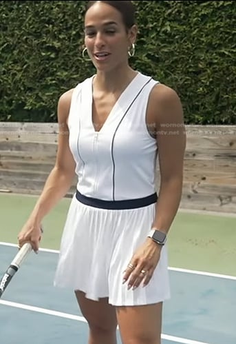 Jess Sims's white tennis dress on Good Morning America
