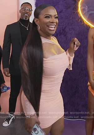 Kandi's pink cutout mini dress on The Real Housewives of Atlanta