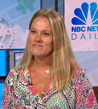 Kelley Kitley's print wrap dress on NBC News Daily