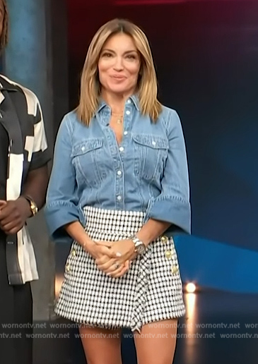 Kit's denim shirt on Access Hollywood