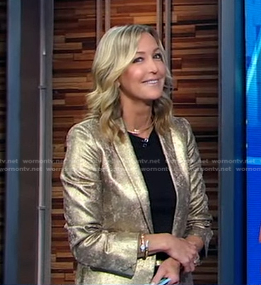 Lara's metallic blazer on Good Morning America