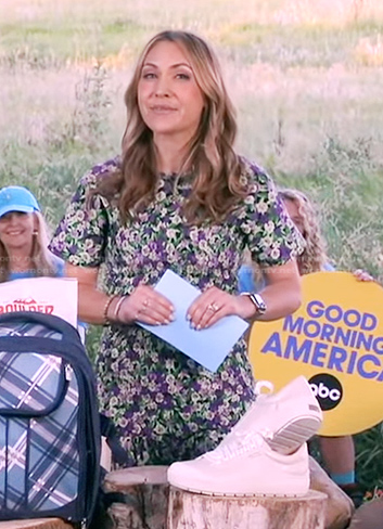 Lori's floral print short sleeve dress on Good Morning America