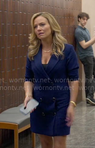 Lorna's blue blazer dress on The Lincoln Lawyer