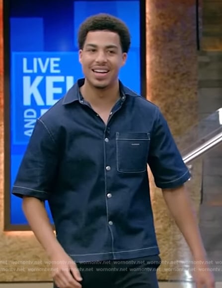 Marcus Scribner's denim shirt on Live with Kelly and Mark