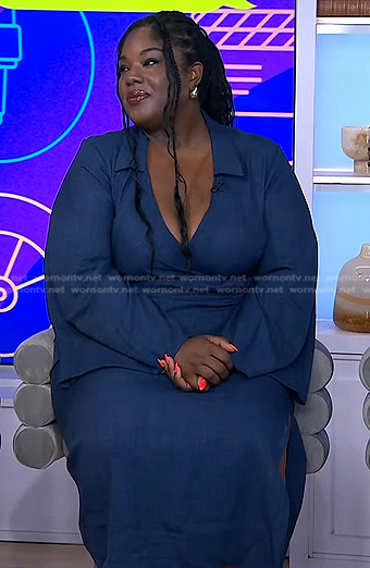 Mariah Smith's blue wrap dress on Today