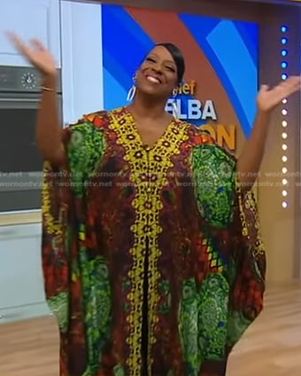 Melba Wilson's multicolor printed caftan on Good Morning America