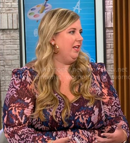 Meredith Draughn's printed dress on CBS Mornings