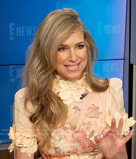 Nikki Novak's floral applique top on E! News