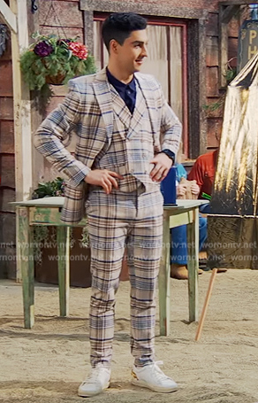 Parker's white plaid suit on Bunkd