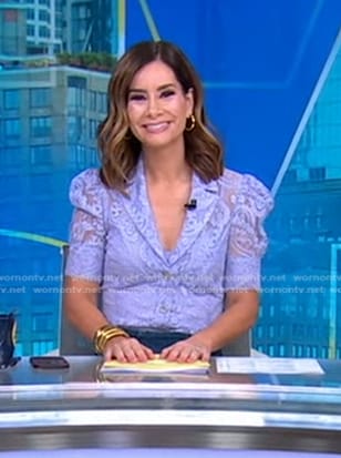 Rebecca's lilac lace blouse on Good Morning America