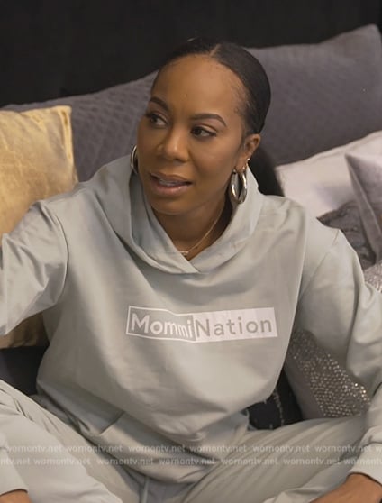 Sanya's Mommination print hoodie on The Real Housewives of Atlanta