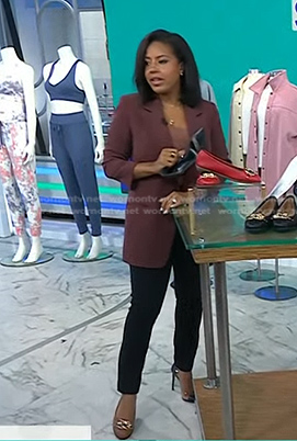 Sheinelle's brown ballet flat shoes on Today