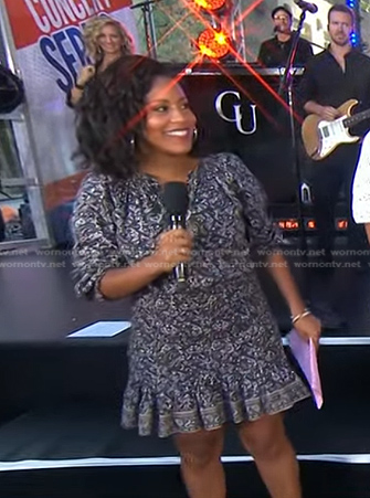 Sheinelle's floral print mini dress on Today