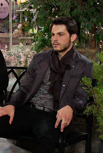 Sonny's black blazer on Days of our Lives