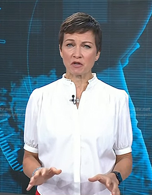Stephanie's white puff sleeve blouse on Today