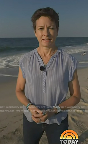 Stephanie's blue striped top on Today