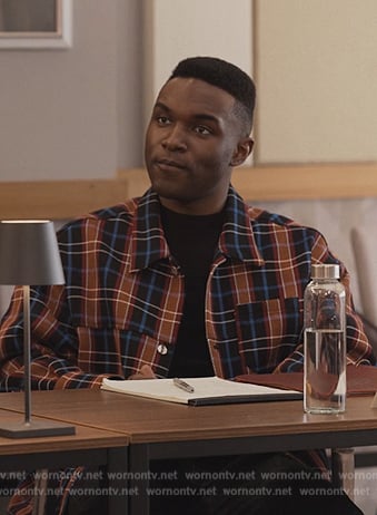 Ty's plaid jacket on Only Murders in the Building
