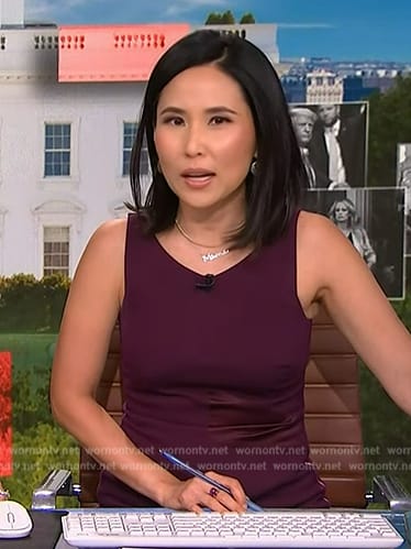 Vicky's purple sleeveless dress on Today