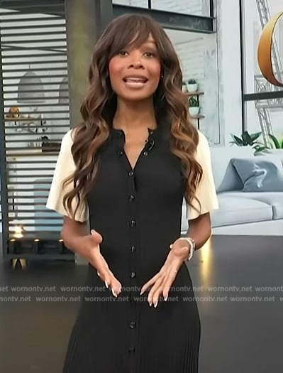 Zuri's two-tone dress on Access Hollywood