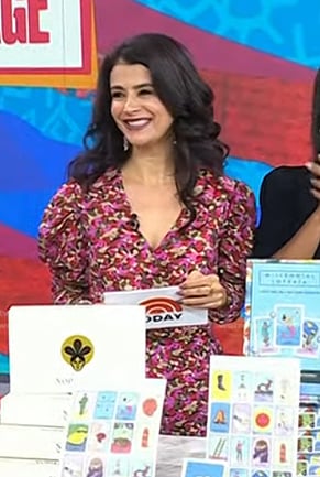 Ana Flores's pink floral print dress on Today