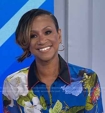 Dr. Anita Phillips's blue floral shirt on Today