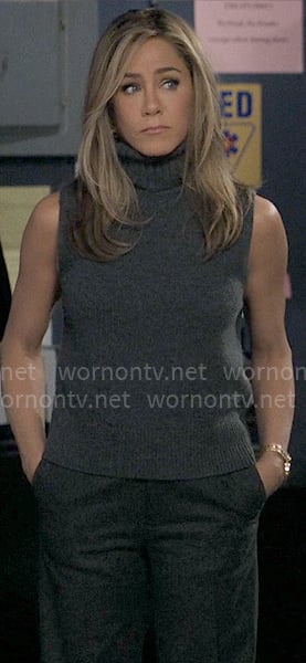 Alex's grey sleeveless turtleneck on The Morning Show
