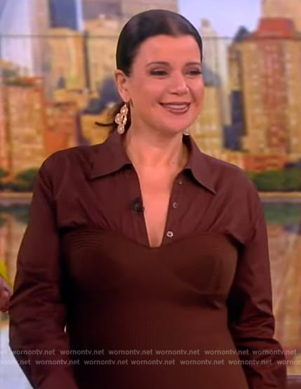Ana's brown corset dress on The View