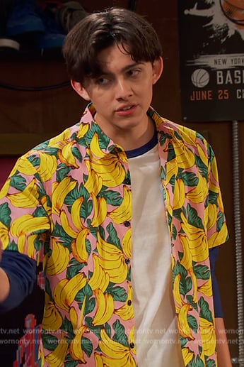 Neil's banana print shirt on Ravens Home