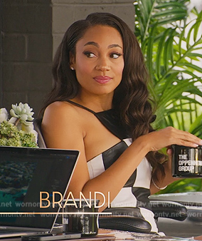 Brandi's checkerboard leather mini dress on Selling the OC