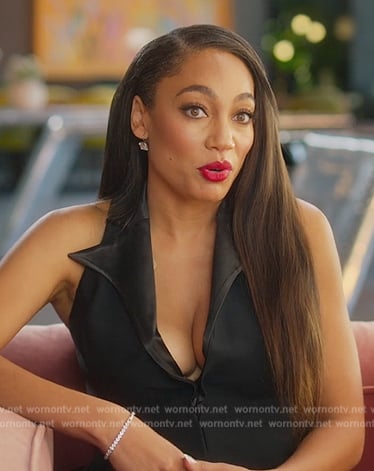 Brandi's black confessional dress on Selling the OC