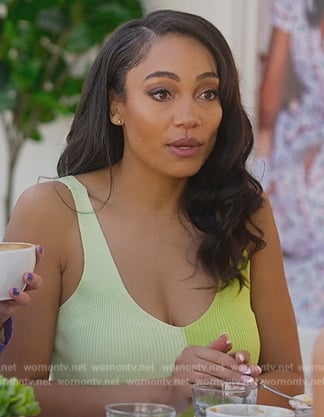 Brandi's green two-tone dress on Selling the OC