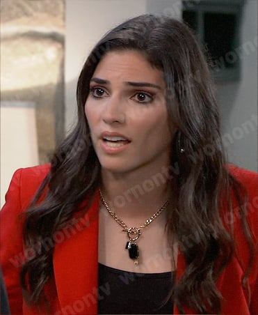 Brook Lynn's charm necklace on General Hospital