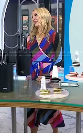 Chassie's multicolor striped wrap dress on Today