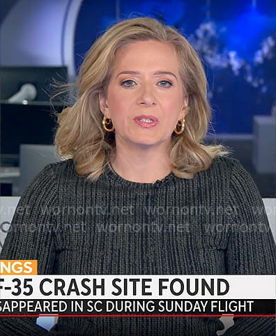 Christina Ruffini's printed long sleeve top on CBS Mornings