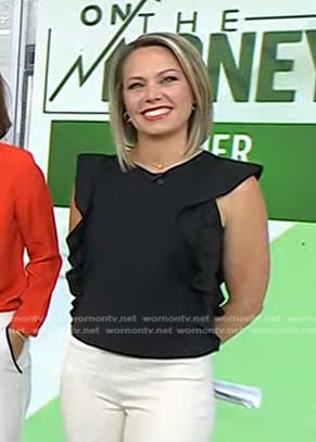 Dylan's black ruffle top on Today