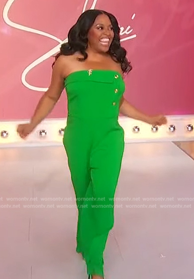 Sherri's green strapless jumpsuit on Sherri