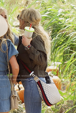 Jennifer's gg logo canvas bag on The Real Housewives of Orange County