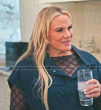 Heather's black mesh top on The Real Housewives of Salt Lake City