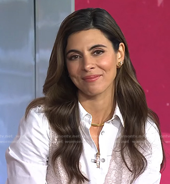 Jamie-Lynn Sigler's white layered lace dress on Today