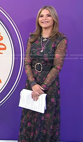 Jenna's black floral sheer dress on Today