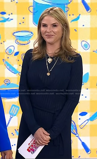Jenna's navy ribbed dress on Today