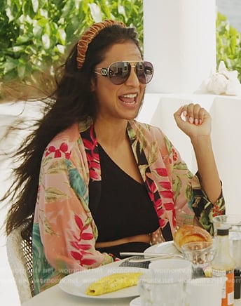 Jessel's floral print robe on The Real Housewives of New York City