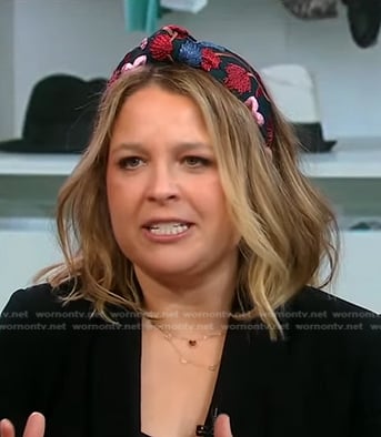 Joanna's embroidered knotted headband on Good Morning America
